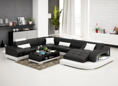 Sofa Wohnlandschaft U Form Ecksofa Couch Garnitur Polster Big xxl Sofas Couchen